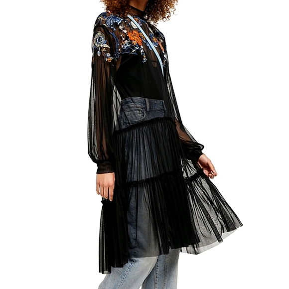 NEW🦋🌺 Free People Floral Embroidered Maxi Top Dress, Small - Picture 12 of 16